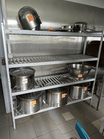 Étagère aluminium 4 tablettes (173x46, H : 168)