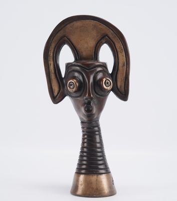 Jean MARAIS (1913-1998) "L'idole" sculpture en bronze à doub…