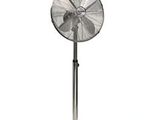 an image of a metal fan on a stand on a white background