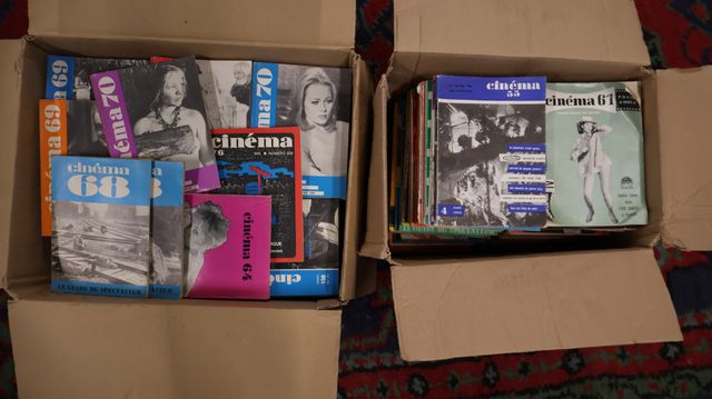Lot de 2 cartons de revue de Cinéma : Cinéma sur plusieurs années...