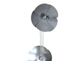 a large metal flower hanging from the ceiling