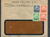 an old envelope with a stamp on the front and a stamp on the back