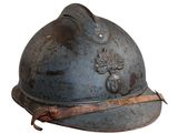 an old fireman ' s helmet on a white background