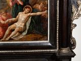 a picture of a painting of jesus on the cross