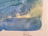 a picture of a painting of a person on a surfboard