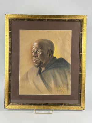 M. SALYCQQ (XIX-XXe siècle). "Portrait d'homme".