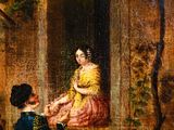 an image of a painting of a man and a woman in a garden