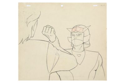 une image représentant le dessin d'un homme avec un oiseau sur le bras