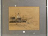 une image d'un dessin d'un bateau dans l'eau