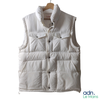 an image of a white vest on a hanger