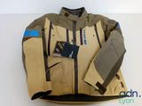 a jacket that is sitting on a white table