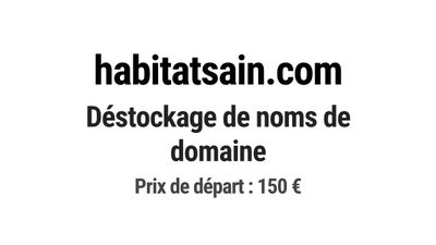 Nom de domaine habitatsain.com.