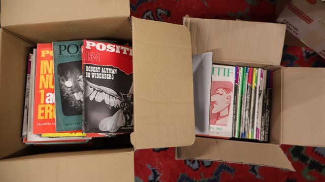 Lot de 2 cartons de revue de Cinéma : Revue POSITIF. 