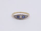 an antique diamond and sapphire ring