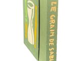 a green box with a picture of a woman on it