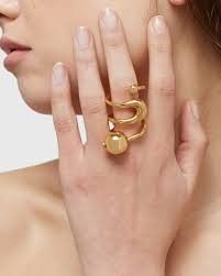 1 bague de marque GHAZAL - Collection : AMAL - en plaqué or …