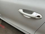 a close up of a door handle on a car