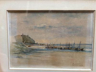 une image d'une peinture de bateaux sur l'eau
