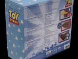 a toy story box that is open on a black background