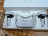 a white box with a pair of headphones inside of it