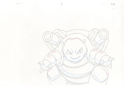 dessin représentant un personnage Pokémon tenant une batte de baseball à la main