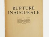 an old book with the title ' rupture inaugrale ' on it