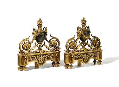 pair of antique brass figurines of a man and a woman on a bench
