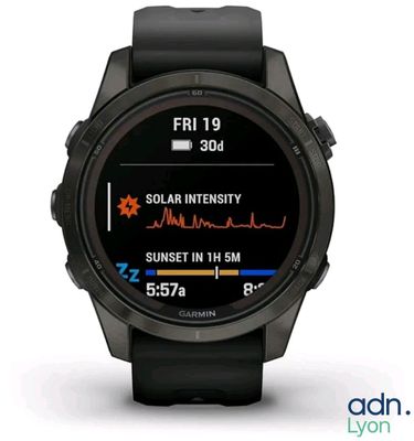 garmin gps watch with heart rate monitor displayed on screen