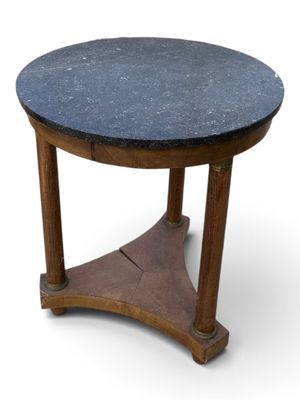 an image of a table with a marble top on a white background