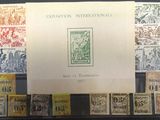 une photo d'une collection de timbres exposée dans une vitrine