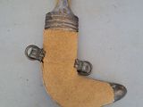 a small piece of leather that has been placed on the floor