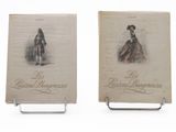 these are two books with pictures of a woman and a man on them