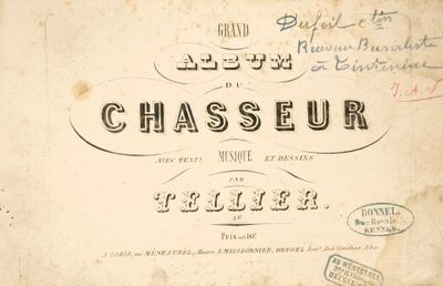 CHASSE. TELLIER (N.). Grand album du chasseur avec texte, mu…