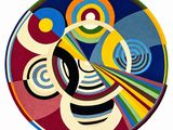 a colorful circular artwork on a white background