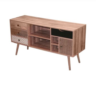 Meuble TV ORDOS avec motif marron - dimensions: 120x39x64 cm…