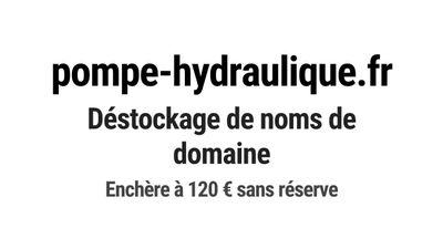 Nom de domaine pompe-hydraulique.