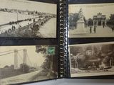 a book with pictures of people and cars on it