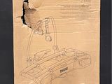 a cardboard box with a picture of a tractor on it