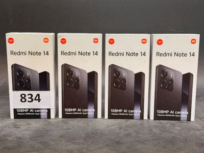 three redmi note 14 and redmi note 14 are in the box