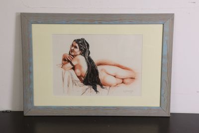 Jean Claude ESPINASSE (1943) "Orientale alanguie" Technique …