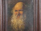 an old painting of a bearded man with a long beard
