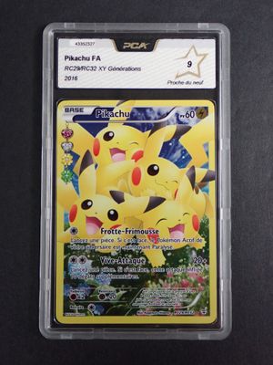 a close up of a pokemon card on a table