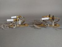 Paire d'appliques en bronze doré éclairant à deux bras de lu… (photo 4)