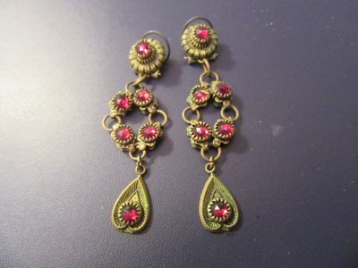 382.58 - Paire DE Boucles D'Oreilles Fantaisie DE Style Indi…
