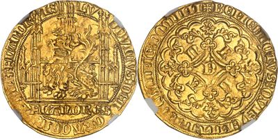 a gold coin with an image of a man on a horse