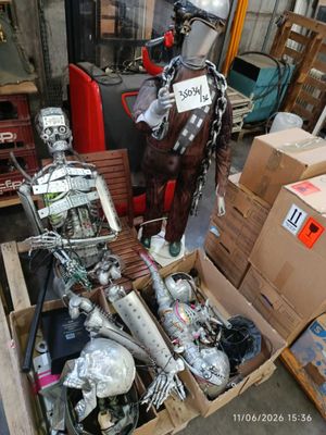 a box full of assorted items in a warehouse
