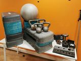 a small table with a variety of objects on it