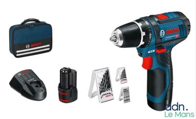 Perceuse sans fil Bosch 18 V avec 2 batteries et un chargeur