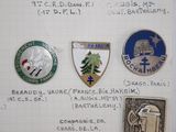 a lot of badges that are on a piece of paper