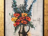 une peinture de fleurs dans un vase sur une table
